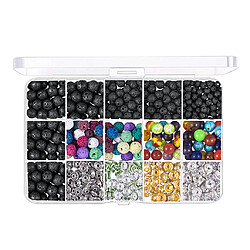 Bracelets de perles de lave noires