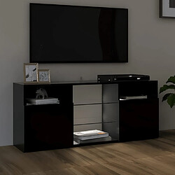 Acheter vidaXL Meuble TV avec lumières LED noir 120x30x50 cm