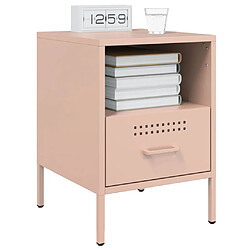 Avis vidaXL Table de chevet rose 36x39x50,5 cm acier