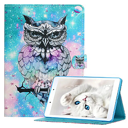 Etui en PU Porte-cartes à motif élégant hibou pour votre Samsung Galaxy Tab A7 Lite 8.7 pouces T220/T225