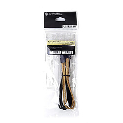 SilverStone SST-PP07-IDE6BG - 25cm 6pin vers PCI-E 6pin Cable d'extension manchonné, noir or