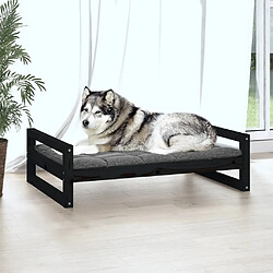 Avis Maison Chic Niche Lit pour chien | Panier couchage pour chien Noir 105,5x75,5x28 cm Bois de pin solide -GKD37636