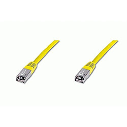 DIGITUS Câble patch, sFTP, Cat5e, 5 m, yellow – Câble de réseau (SFTP, Cat5e, 5 m, jaune, jaune)