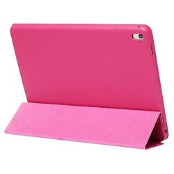 Wewoo Smart Cover Magenta pour iPad Pro 9.7 pouces Housse en cuir de couleur unie à rabat horizontal avec support à trois rabats et fonction réveil / veille pas cher