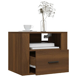 Avis vidaXL Table de chevet murale Chêne marron 50x36x40 cm