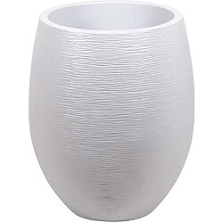 EDA Plastiques Pot rond Graphit - EDA PLASTIQUE - Contenance 53L - Blanc cérusé