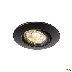 EASY-INSTALL QPAR51, encastré de plafond intérieur, rond, noir, GU10/QPAR51, 20W max, RT 2012 - SLV