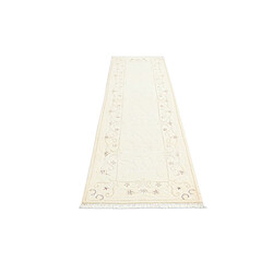 Avis Vidal Tapis de couloir en laine 305x81 beige Darya