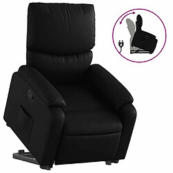 Maison Chic Fauteuil Relax pour salon, Fauteuil inclinable Noir Similicuir -GKD82245