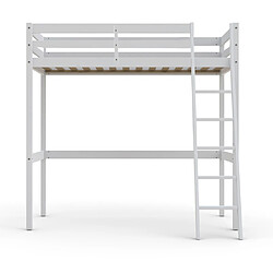 Le Quai Des Affaires Lit mezzanine STUDIO 140x190 + 1 sommier / Blanc