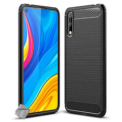 Htdmobiles Coque silicone gel carbone pour Huawei P Smart S / Y8p + film ecran - NOIR