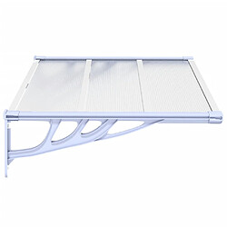 Avis vidaXL Auvent de porte Gris et transparent 122x90 cm Polycarbonate