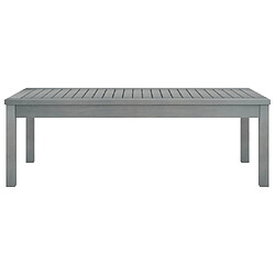 vidaXL Table basse 100x50x33 cm Gris Bois d'acacia solide