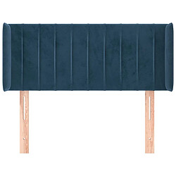 Avis Maison Chic Tête de lit scandinave avec oreilles,meuble de chambre Bleu foncé 93x16x78/88 cm Velours -MN24535