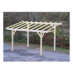 Carport monopente pour une préparation pour couverture légère 3.00 x 3.62 m - av3350stl - HABRITA