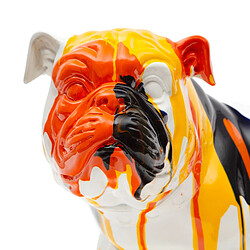 Avis Figurine Décorative Chien Bulldog Kuatéh en Polyrésine 40x20x26 cm Multicolore