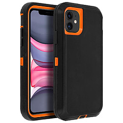 Avizar Coque iPhone XR Rigide Multi-couches Bumper Antichocs - Noir/Orange