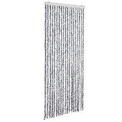 vidaXL Moustiquaire Blanc et gris 56x200 cm Chenille