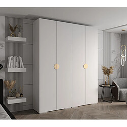 Abiks Meble Armoire Inova 4 À Portes Battantes 236,7/200/47 4 Portes (bianco/d’oro)