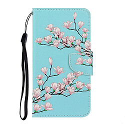 Etui en PU impression de motifs avec support fleurs roses pour votre Huawei P40 lite/Nova 7i/Nova 6 SE