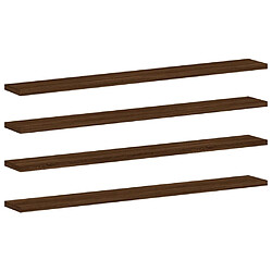 vidaXL Étagères murales 4 pcs chêne marron 80x10x1,5cm bois ingénierie