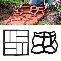 2 Pièces Jardin Pelouse Allée Pavage Moule Patio Stepping Stone Moule DIY Nouveau