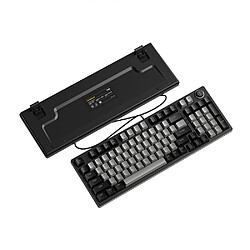 General Clavier de jeu, 98 touches portable arc-en-ciel LED rétroéclairé clavier d'ordinateur silencieux, touches multimédia, touches anti-ghosting, clavier filaire USB pour PC Mac Xbox(gris)