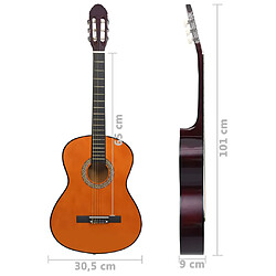 vidaXL Guitare classique pour débutants 4/4 39" Tilleul pas cher