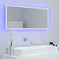 Avis Maison Chic Miroir à LED,Miroir Lumineux LED de salle de bain Blanc 100x8,5x37 cm Acrylique -MN23701