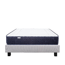 LUXURY LITERIE Ensemble matelas Nuage 90x190 cm + sommier gris ep20cm