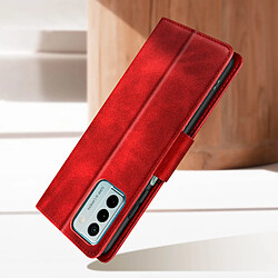 Avizar Étui pour Nokia G22 Portefeuille Support Vidéo Série Bara Soft Leather Rouge pas cher