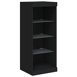 Maison Chic Commode Buffet - Meuble de rangement avec lumières LED noir 41x37x100 cm -GKD86676 pas cher