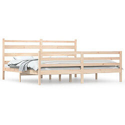 Maison Chic Lit adulte - Lit simple Cadre de lit,Structure du lit Contemporain Bois de pin massif 200x200 cm -MN81977