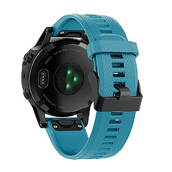 Bracelet en silicone sport avec boucle noire bleu ciel pour votre Garmin Fenix 5