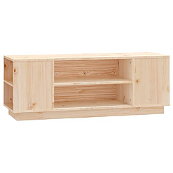 Maison Chic Meuble TV scandinave - Banc TV pour salon 110x35x40,5 cm Bois de pin massif -MN64771