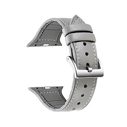 Avis B03 Cuir gris Sport Sangle de remplacement Bracelet de rechange Apple Watch Bande 40mm 38mm Femmes Hommes pour iWatch3456 Génération SE