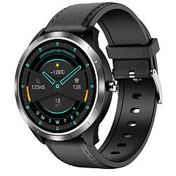 Yonis Montre Connectée Cuir Noir ECG Cardio IP67