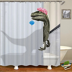 Universal Rideau de douche imprimé dinosaure mignon Rideau de douche imperméable Accessoires de douche Rideaux de douche | Rideaux de douche (180x180cm)