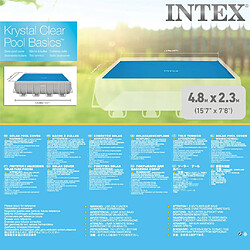 Acheter INTEX Couverture solaire de piscine Bleu 476x234 cm Polyéthylène