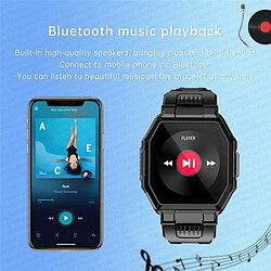 Universal Noir Bluetooth Appelé Smartwatch Homme Full Touch IP67 Imperméable Exercice Fitness Suivi Tension Artérielle Fréquence cardiaque Smartwatch pas cher