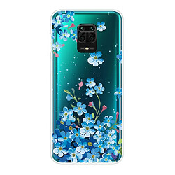 Coque en TPU impression de motif imd clair fleurs bleues pour votre Xiaomi Redmi Note 9 Pro Max/Note 9 Pro/Note 9S