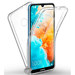 Htdmobiles Coque silicone gel fine 360 integrale pour Huawei Y6 (2019) + film ecran - TRANSPARENT