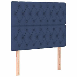 Maison Chic Lot de 2 Têtes de lit design Bleu pour chambre - Décoration de lit 100x7x78/88 cm Tissu -MN16540