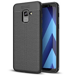 Wewoo Coque noir pour Samsung Galaxy A7 2018 étui de protection en TPU Litchi Texture