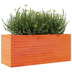 Avis vidaXL Jardinière cire marron 110x40x45,5 cm bois de pin massif