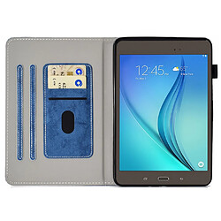 Etui en PU anti-chute avec support et porte-carte pour votre Samsung Galaxy Tab A 8.0 SM-T350/T355C (2015) - bleu