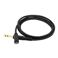 Acheter 1,5 M PVC Noir Durable 6,35 Mm à 3,5 Mm Mâle Connecteur De Câble Audio Femelle