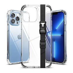 Ozzzo ringke iphone 13 pro max coque fusion+ with buckle strap blanc