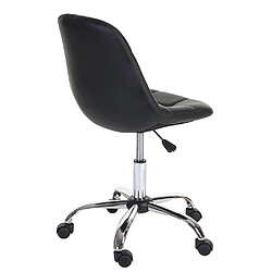 Avis Decoshop26 Chaise de bureau pivotante tabouret sur roulettes en synthétique noir 04_0002031