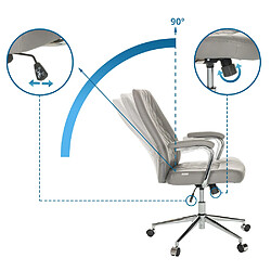 Siège de direction pour bureau à domicile THEO I Gris hjh OFFICE